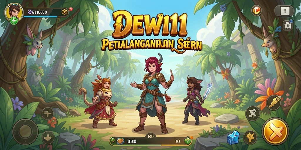 Tampilan indah gameplay DEWI11 yang menantang dalam petualangan.