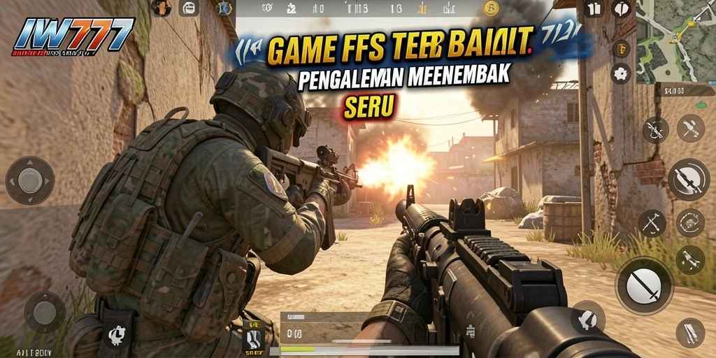 Screenshot menunjukkan tindakan seru dalam IW777 dengan gameplay FPS yang memikat.