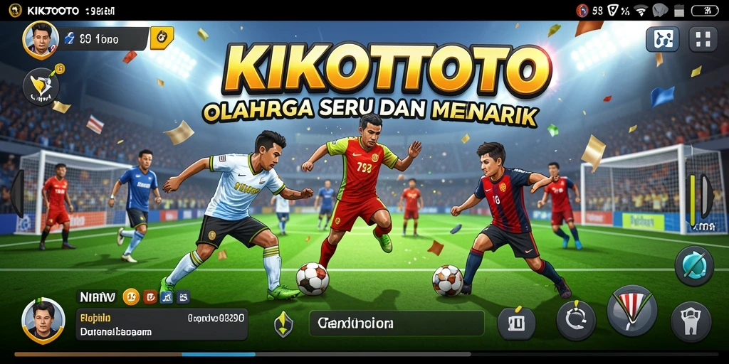Tangkapan layar KIKOTOTO menampilkan aksi seru dalam permainan olahraga.