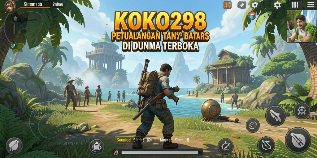 Tampak gameplay KOKO288 dalam dunia terbuka yang luas dan penuh petualangan.