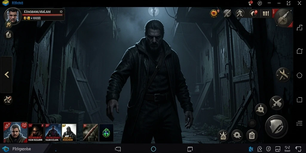 Tangkapan layar utama RI188 menunjukkan suasana mencekam saat gameplay.